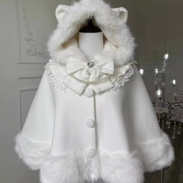 Japanischer Lolita Kunstpelz Mantel