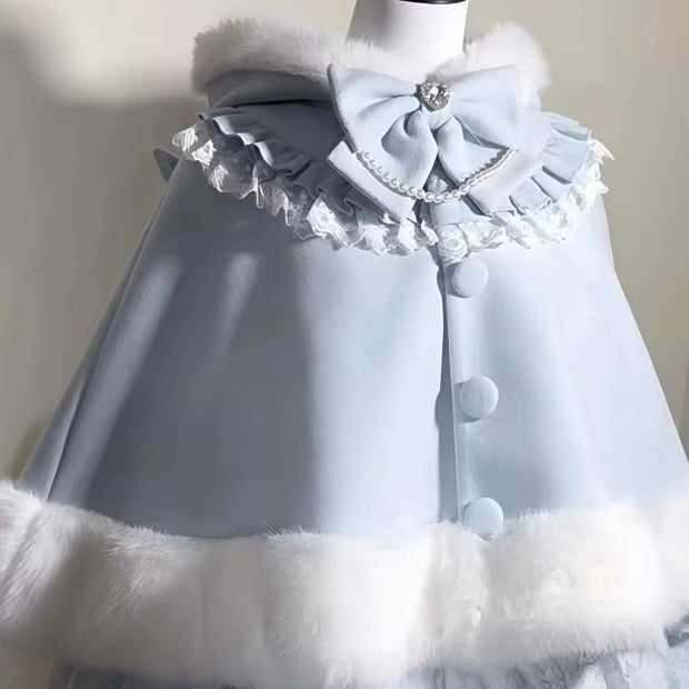 Japanischer Lolita Kunstpelz Mantel