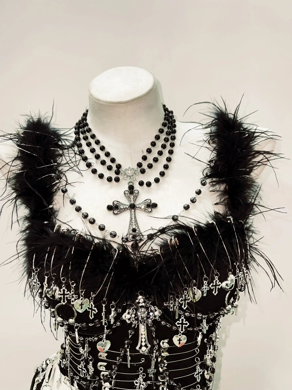 Y2K Bustier Top  – Gothic Crop Top für Damen