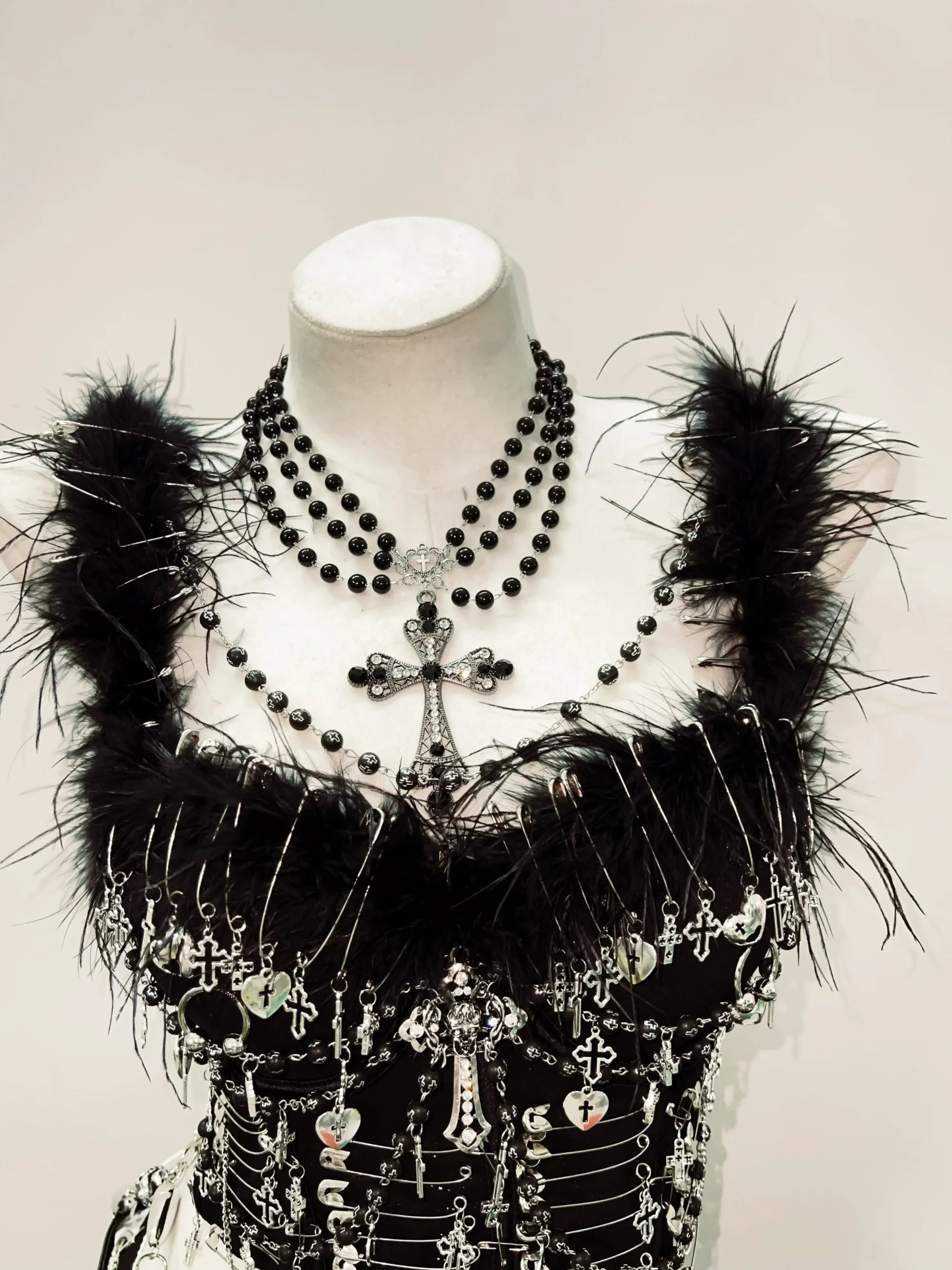 Y2K Bustier Top  – Gothic Crop Top für Damen