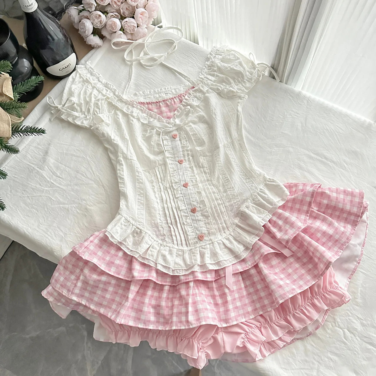 Kawaii Lolita 2 Teiler Rosa Princess Set