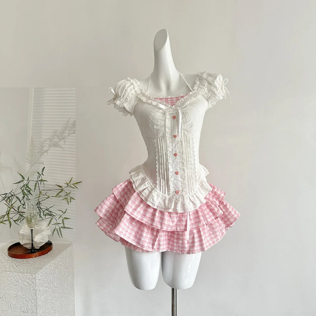 Kawaii Lolita 2 Teiler Rosa Princess Set