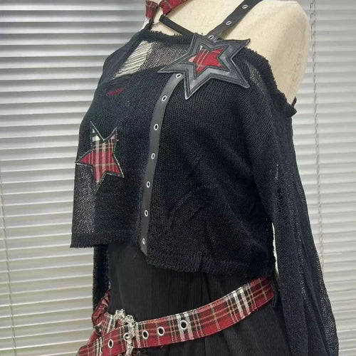 Gothic 2-Teiler Set – Bluse & Rock