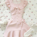 Süsses Mini Kleid mit Schleife